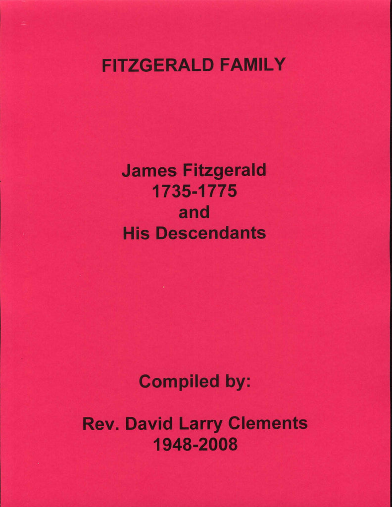 FITZGERALD FAMILY.  James FITZGERALD  1735-1775