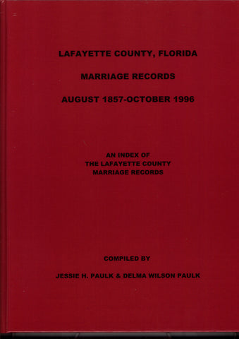 LAFAYETTE COUNTY, FL MARRIAGE RECORDS