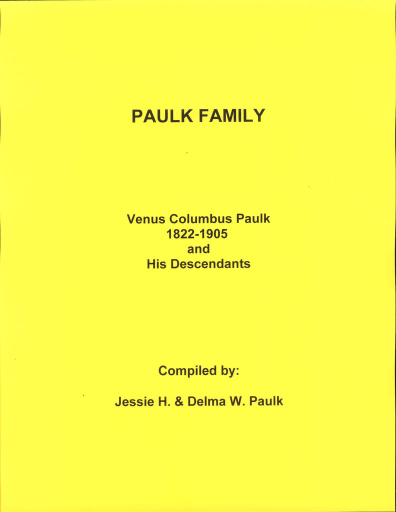 Paulk, Venus Columbus, 22 Dec 1822, Coolville, Athens Co, OH