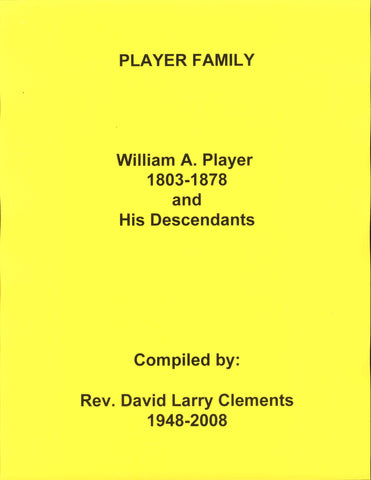 PLAYER FAMILY. William PLAYER 1803-1878 md Jane WRIGHT 1820-1878