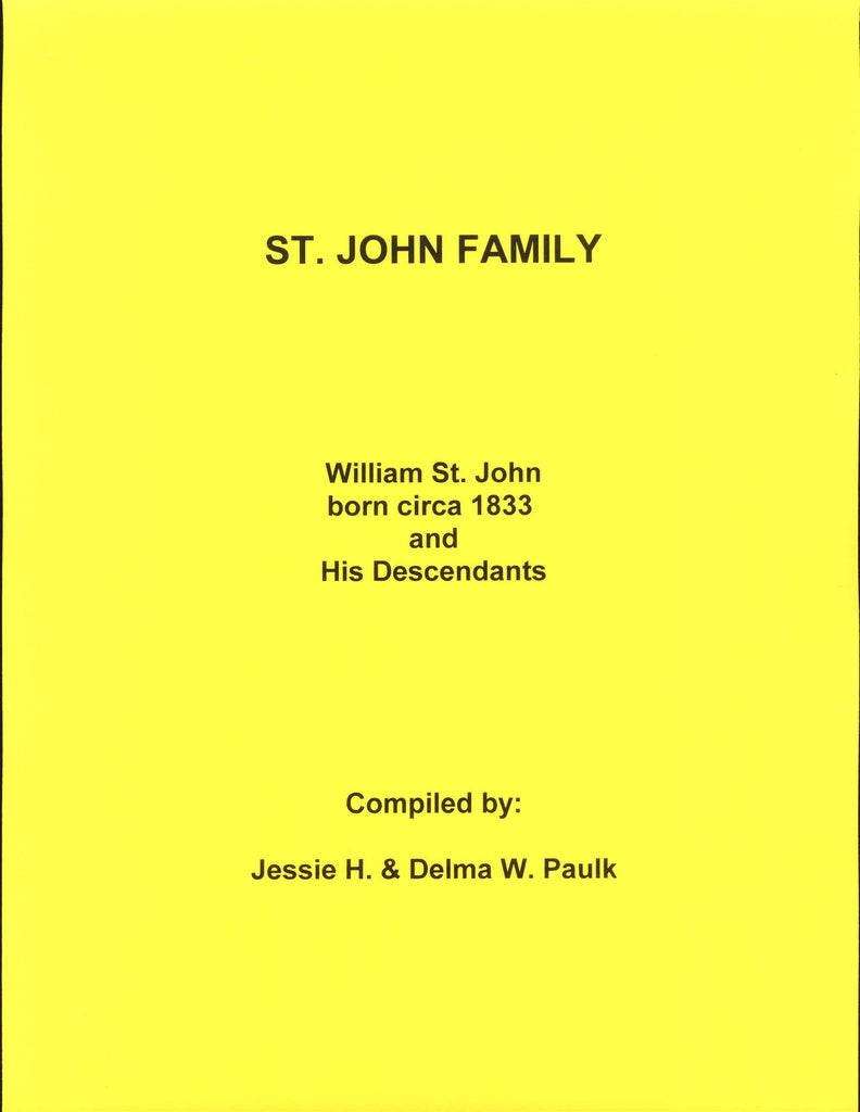 ST JOHN FAMILY.  William St. John born 1833 in GA