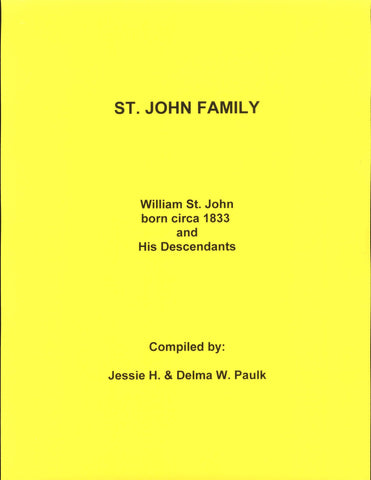 ST JOHN FAMILY.  William St. John born 1833 in GA