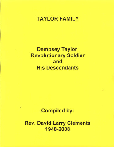 TAYLOR FAMILY, Dempsey TAYLOR born 1759