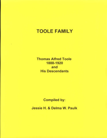 TOOLE FAMILY OF FLORIDA.   Thomas Alfred TOOLE 1888-1920