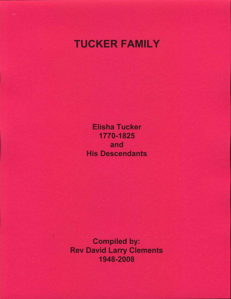 TUCKER FAMILY,  Elisha TUCKER 1770-1825