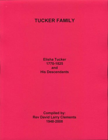 TUCKER FAMILY,  Elisha TUCKER 1770-1825