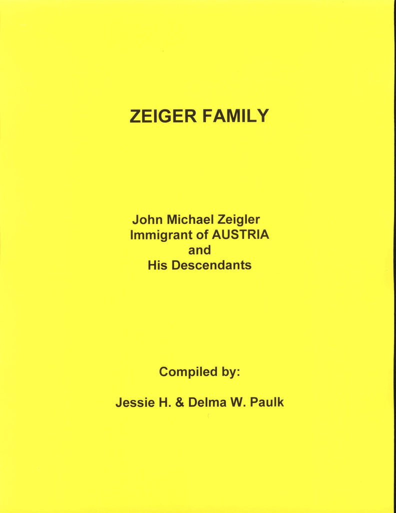 ZEIGLER, JOHN MICHAEL, IMMIGRANT OF AUSTRIA