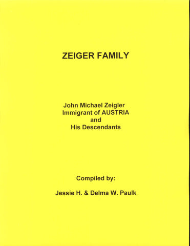 ZEIGLER, JOHN MICHAEL, IMMIGRANT OF AUSTRIA